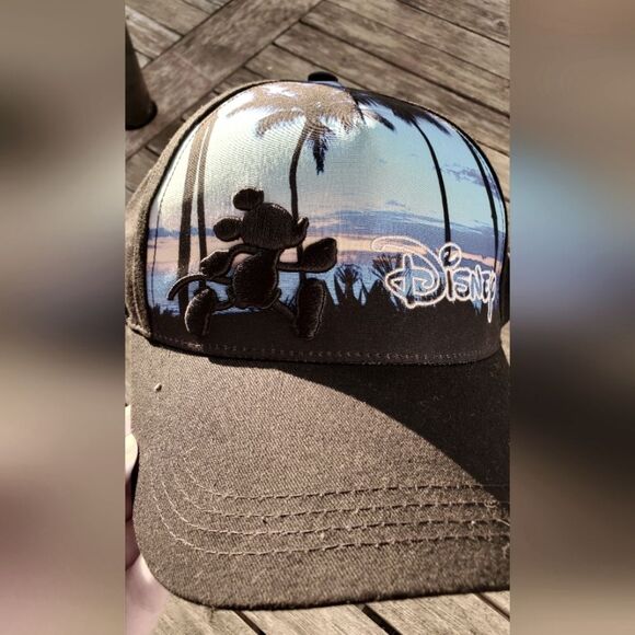 Disney Parks Mickey in Paradise Blue Tropical Mesh Trucker Hat Snapback Cap main image 6